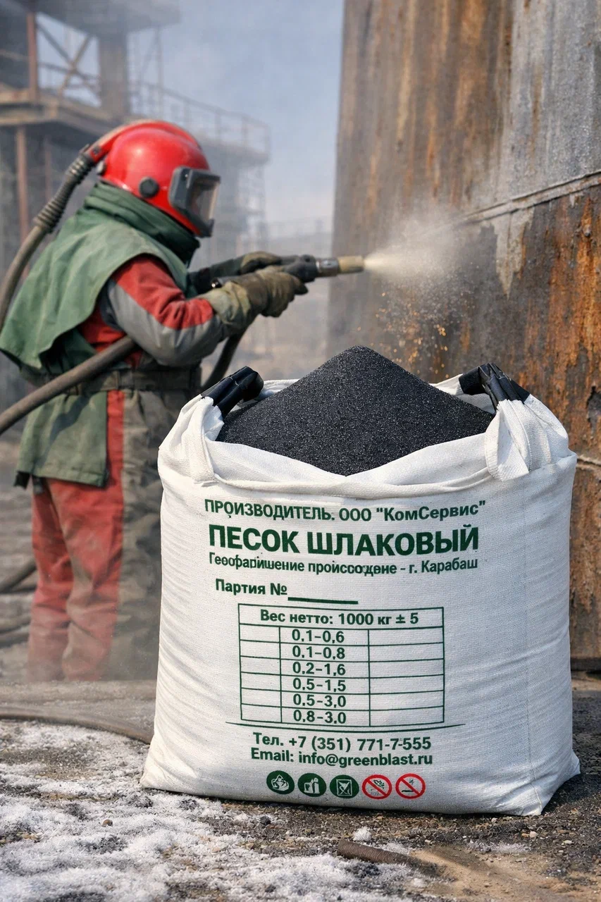 Пескоструйная очистка купершлаком КомСервис